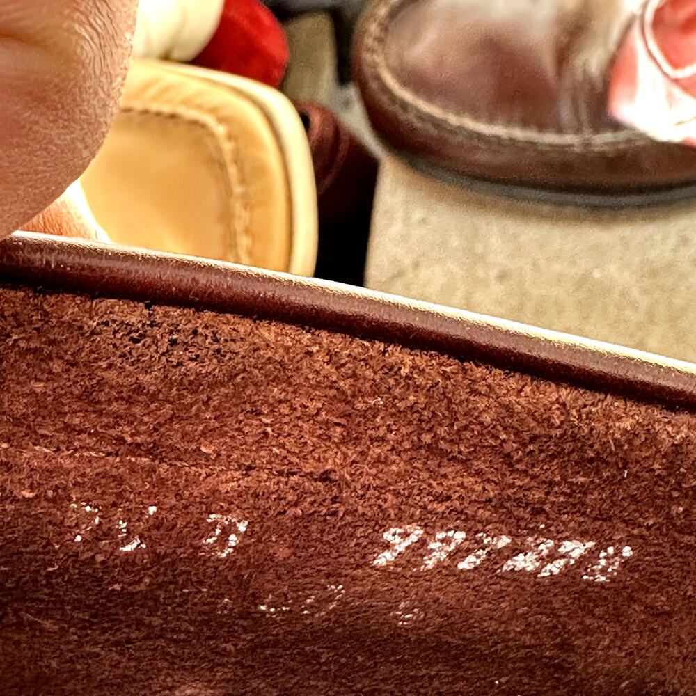 Allen Edmonds Randolph Penny Loafers Stacked Heel Leather Cordovan Burgundy 7.5D - Picture 7 of 9